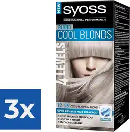 Bol.com SYOSS Color Blond 12-59 Koel Blond - 1 stuk - Voordeelverpakking 3 stuks aanbieding