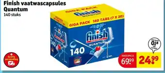 Kruidvat Finish vaatwascapsules quantum aanbieding