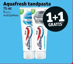 Kruidvat Aquafresh tandpasta aanbieding