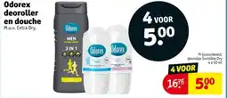 Kruidvat Odorex deoroller en douche aanbieding