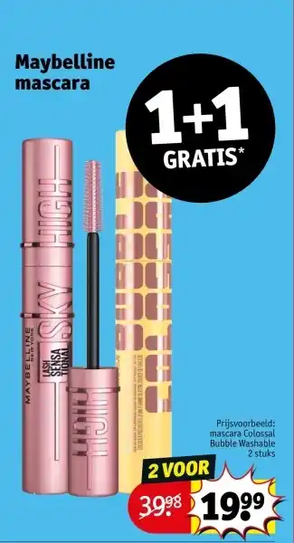 Kruidvat Maybelline mascara aanbieding