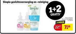 Kruidvat Simple gezichtsverzorging en reiniging aanbieding