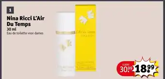 Kruidvat Nina ricci l'air du temps aanbieding