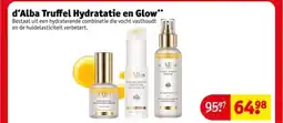 Kruidvat D'alba truffel hydratatie en glow aanbieding