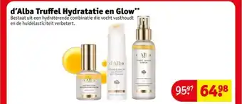 Kruidvat D'alba truffel hydratatie en glow aanbieding