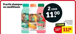 Kruidvat Fructis shampoo en conditioner aanbieding