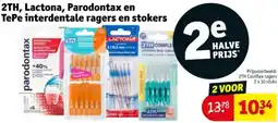 Kruidvat 2TH, Lactona, Parodontax en TePe interdentale ragers en stokers aanbieding