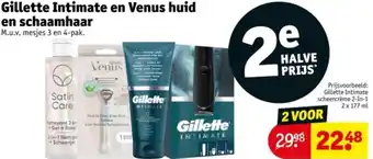 Kruidvat Gillette Intimate en Venus huid en schaamhaar aanbieding