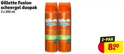 Kruidvat Gillette Fusion scheergel duopak aanbieding
