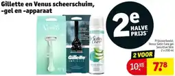 Kruidvat Gillette en Venus scheerschuim, gel en apparaat aanbieding