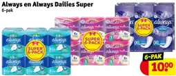 Kruidvat Always en Always Dailies Super aanbieding