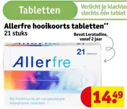 Kruidvat Allerfre hooikoorts tabletten aanbieding