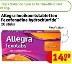 Kruidvat Allegra hooikoortstabletten Fexofenadine hydrochloride aanbieding