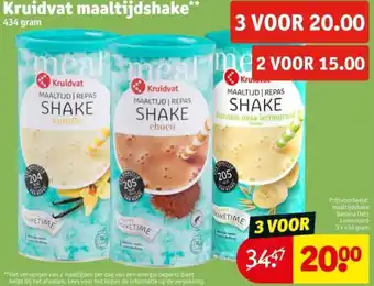 Kruidvat Kruidvat maaltijdshake aanbieding