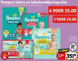 Kruidvat Pampers luiers en luierbroekjes key size aanbieding