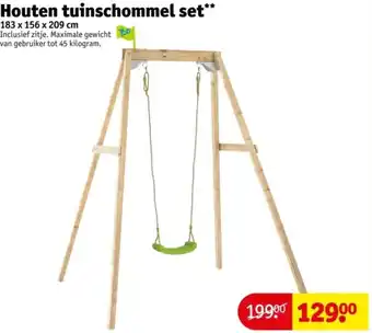 Kruidvat Houten tuinschommel set aanbieding