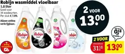 Kruidvat Robijn wasmiddel vloeibaar aanbieding