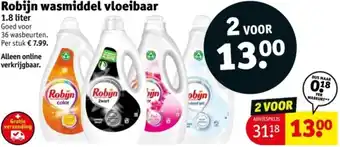 Kruidvat Robijn wasmiddel vloeibaar aanbieding