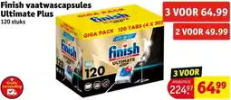 Kruidvat Finish vaatwascapsules Ultimate Plus aanbieding