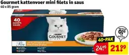 Kruidvat Gourmet kattenvoer mini filets in saus aanbieding