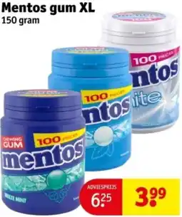 Kruidvat Mentos gum XL aanbieding