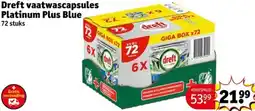 Kruidvat Dreft vaatwascapsules Platinum Plus Blue aanbieding