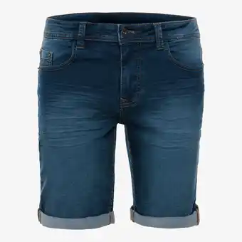 Scapino Unsigned heren denim short donkerblauw aanbieding