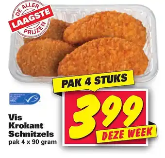 Nettorama Vis krokant schnitzels aanbieding