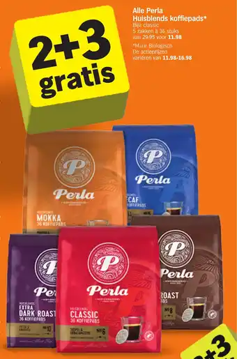 Albert Heijn Alle Perla Huisblends koffiepads aanbieding