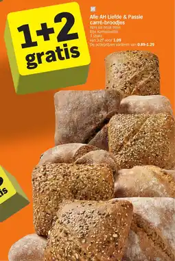 Albert Heijn Alle AH Liefde & Passie carré-broodjes aanbieding