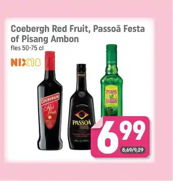 Dagwinkel Coebergh Red Fruit, Passoã Festa Of Pisang Ambon aanbieding