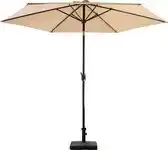 Bol.com MaxxGarden Stokparasol - tuin en balkon parasol - opdraaisysteem - 300 cm - Taupe aanbieding