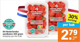 Albert Heijn AH Nederlandse aardbeien aanbieding