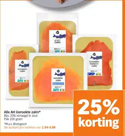 Albert Heijn Alle AH Gerookte zalm aanbieding