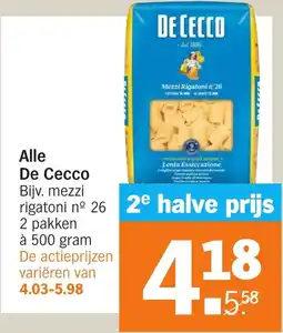Albert Heijn Alle De Cecco aanbieding