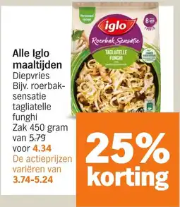 Albert Heijn Alle Iglo maaltijden aanbieding