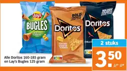 Albert Heijn Alle Doritos en Lay's Bugles aanbieding