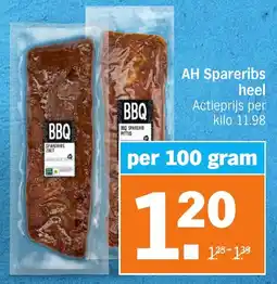 Albert Heijn AH Spareribs heel aanbieding