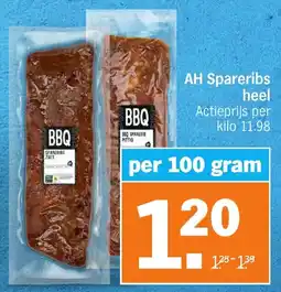 Albert Heijn AH Spareribs heel aanbieding