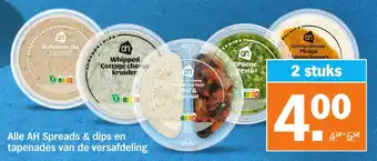 Albert Heijn Alle AH Spreads & dips en tapenades van de versafdeling aanbieding