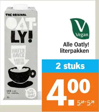 Albert Heijn Alle Oatly! literpakken aanbieding