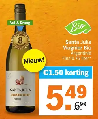 Albert Heijn Santa Julia Viognier Bio aanbieding