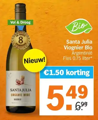 Albert Heijn Santa Julia Viognier Bio aanbieding