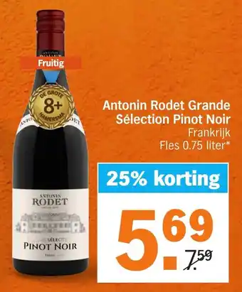 Albert Heijn Antonin Rodet Grande Sélection Pinot Noir aanbieding