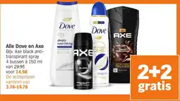Albert Heijn Alle Dove en Axe aanbieding
