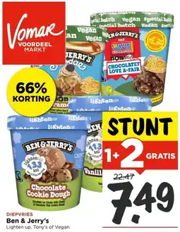 Vomar Voordeelmarkt DIEPVRIES Ben & Jerry's aanbieding