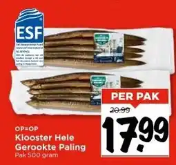 Vomar Voordeelmarkt Klooster Hele Gerookte Paling aanbieding