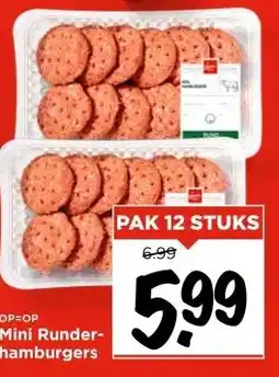 Vomar Voordeelmarkt Mini Runderhamburgers aanbieding