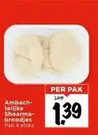 Vomar Voordeelmarkt Ambach- telijke Shoarma broodles aanbieding