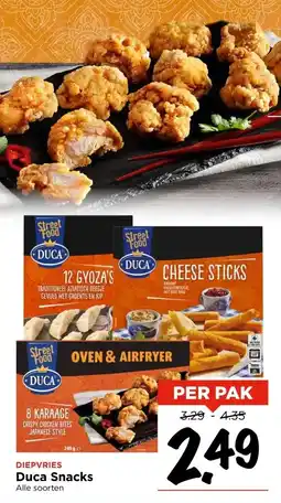 Vomar Voordeelmarkt DIEPVRIES Duca Snacks aanbieding